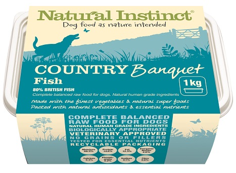 Natural Instinct country banquet fish raw dog food